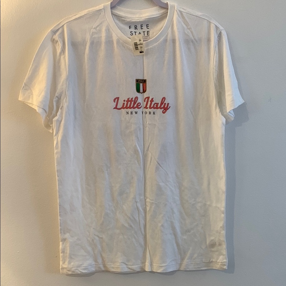 Free State White and Red Short Sleeve Tees
